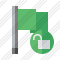 Icone Flag Green Unlock