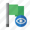 Flag Green View Icon