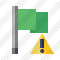 Flag Green Warning Icon