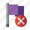 Icône Flag Purple Cancel