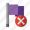 Flag Purple Cancel Icon