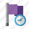 Flag Purple Clock Icon