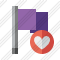 Flag Purple Favorites Icon