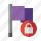 Icône Flag Purple Lock