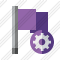 Flag Purple Settings Icon