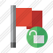 Flag Red Unlock Icon