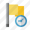 Flag Yellow Clock Icon