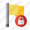 Icone Flag Yellow Lock