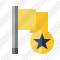 Flag Yellow Star Icon