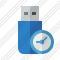 Flash Drive Clock Icon