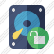 Hard Drive Unlock Icon