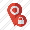 Map Pin Lock Icon