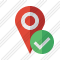 Map Pin Ok Icon