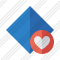 Rhombus Blue Favorites Icon