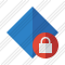 Rhombus Blue Lock Icon