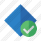 Rhombus Blue Ok Icon