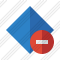 Rhombus Blue Stop Icon