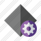 Rhombus Dark Settings Icon