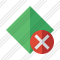 Rhombus Green Cancel Icon