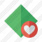 Rhombus Green Favorites Icon