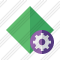 Rhombus Green Settings Icon
