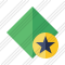 Rhombus Green Star Icon