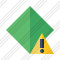 Rhombus Green Warning Icon