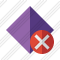 Icône Rhombus Purple Cancel