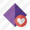 Rhombus Purple Favorites Icon