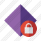 Icone Rhombus Purple Lock