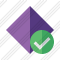 Rhombus Purple Ok Icon