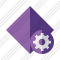 Rhombus Purple Settings Icon