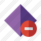 Rhombus Purple Stop Icon