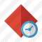 Rhombus Red Clock Icon