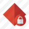 Icone Rhombus Red Lock