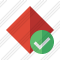 Rhombus Red Ok Icon