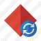 Rhombus Red Refresh Icon