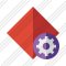 Rhombus Red Settings Icon