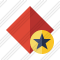 Rhombus Red Star Icon