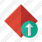 Rhombus Red Upload Icon