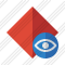 Rhombus Red View Icon