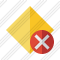 Rhombus Yellow Cancel Icon