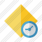 Rhombus Yellow Clock Icon