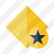 Rhombus Yellow Star Icon