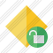 Rhombus Yellow Unlock Icon