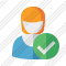 User Woman 2 Ok Icon