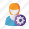 User Woman 2 Settings Icon