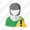 User Woman Warning Icon