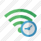 Icône Wi Fi Green Clock