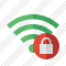 Icône Wi Fi Green Lock